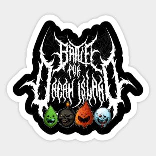 Battle for Dream Island death metal design #2 Sticker